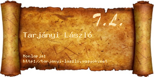 Tarjányi László névjegykártya